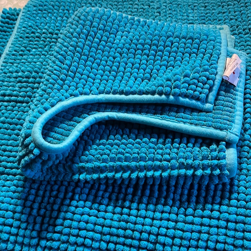 3 piece bathroom rug set